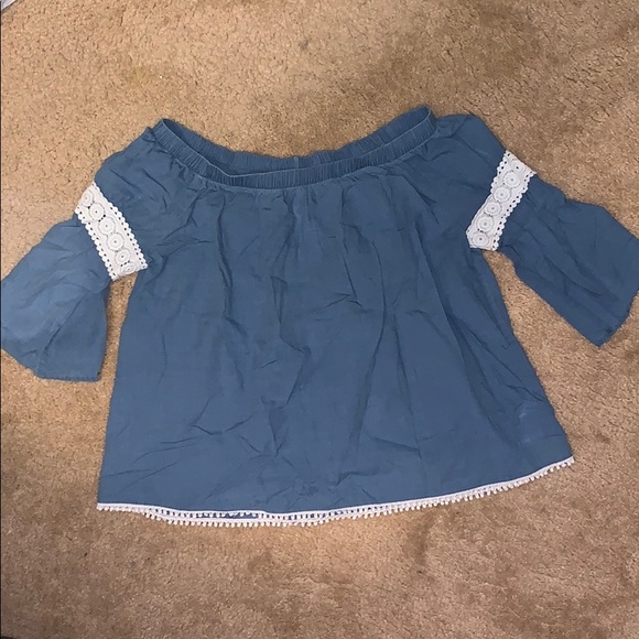 NWT Joe’s Collection Chambray Off Shoulder Top M - Picture 3 of 7